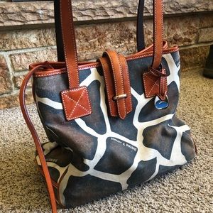 Dooney & Bourke Giraffe Canvas & Leather Purse